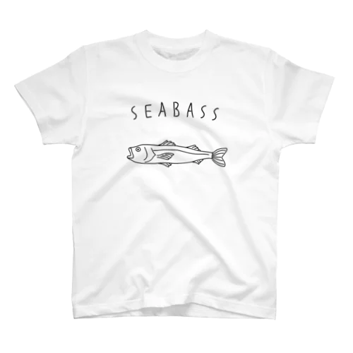 シーバス スズキ ゆるい魚イラスト 釣り スタンダードTシャツ