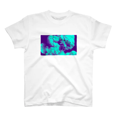 Blur Collage 1 Blue Regular Fit T-Shirt