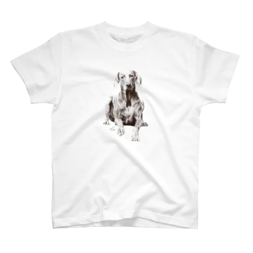 犬絵ペン画 ワイマラナー #1 Regular Fit T-Shirt