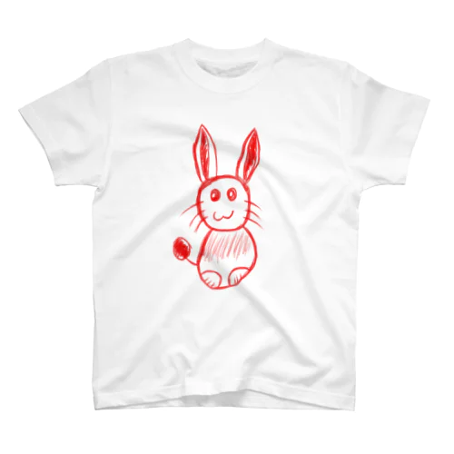 紅いうさぎ by D Regular Fit T-Shirt