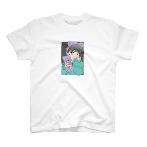 くまちゃんだいすきクラブ（gray） スタンダードTシャツ