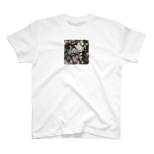 白いお花 Regular Fit T-Shirt