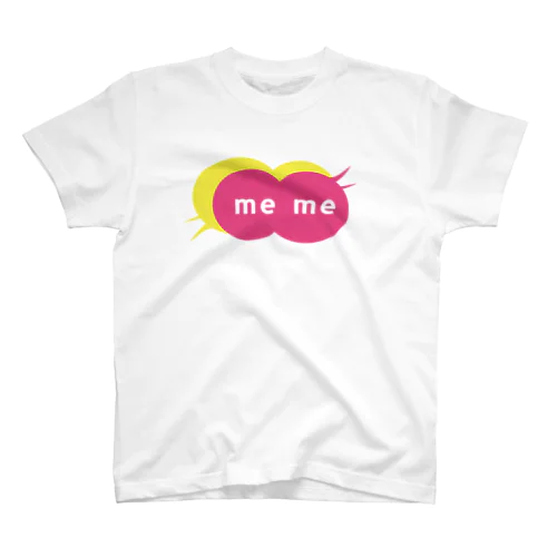 me me ロゴ Regular Fit T-Shirt