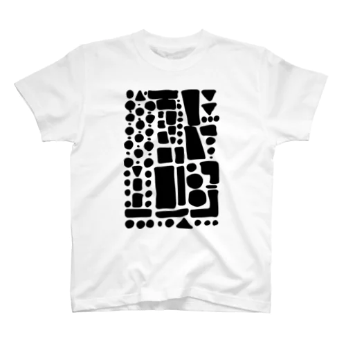 ブラックぽたぽたぽふぽふ Regular Fit T-Shirt