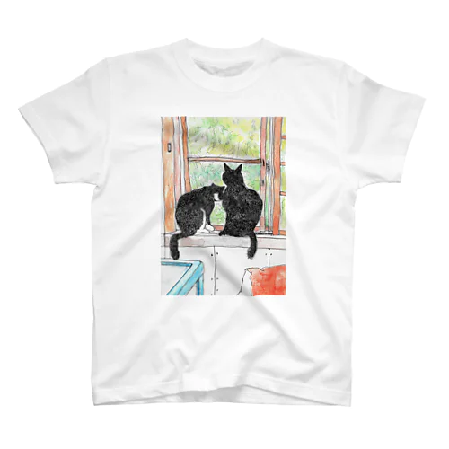 小樽の猫２ひき スタンダードTシャツ