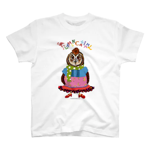 FLAMENCANIMAL(フラメンカニマル)フクロウ スタンダードTシャツ