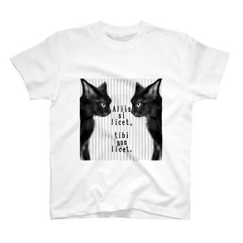 黒猫の自問自答 スタンダードTシャツ