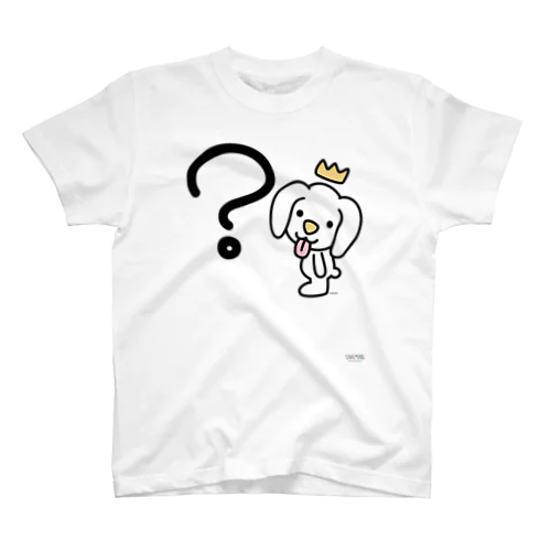 デカ文字わんこ「？」 Regular Fit T-Shirt