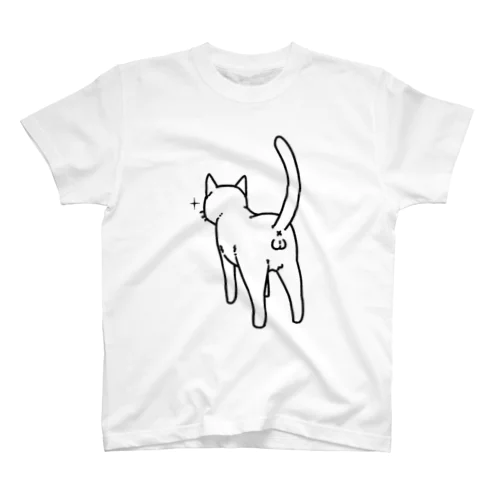 ねこけつω　（線） スタンダードTシャツ