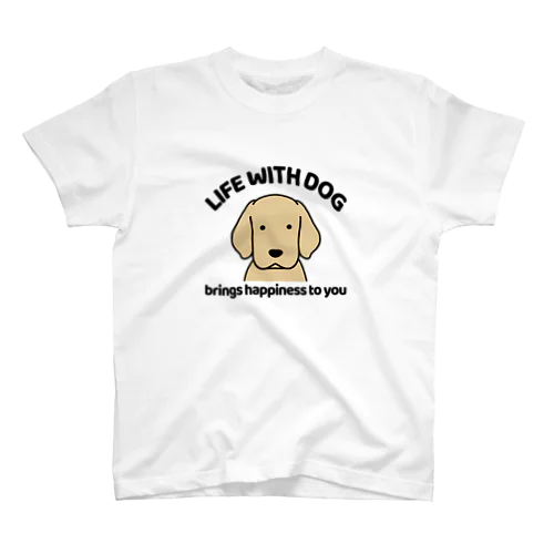 犬と共に（ゴールデン） スタンダードTシャツ