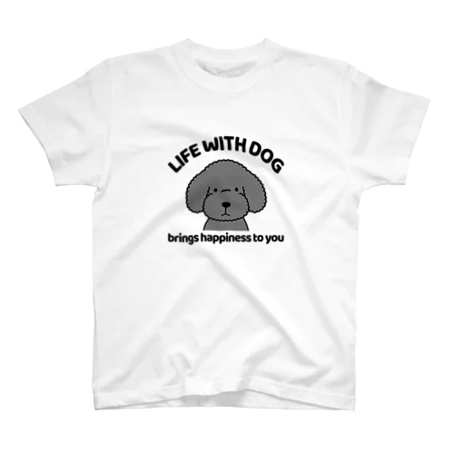 犬と共に（トイプー黒系） Regular Fit T-Shirt