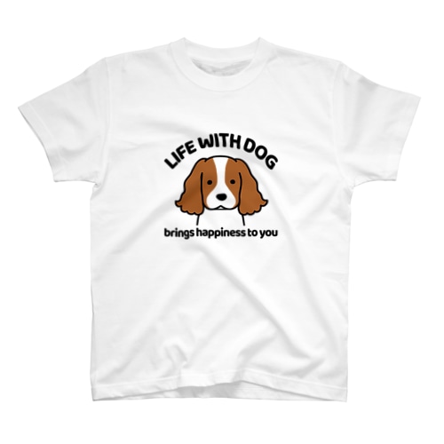 犬と共に（キャバリア） Regular Fit T-Shirt