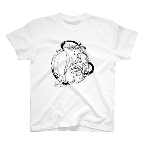猫と魚 Regular Fit T-Shirt
