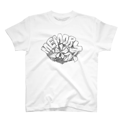 細密画-Memoryモノクロ Regular Fit T-Shirt