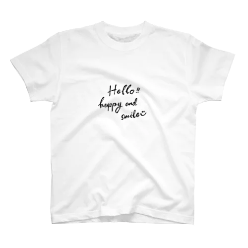 Hello!! happy&smile【BLACK】 スタンダードTシャツ