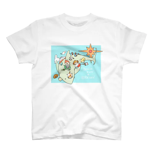 サメとびんじょうくんとれらたん スタンダードTシャツ