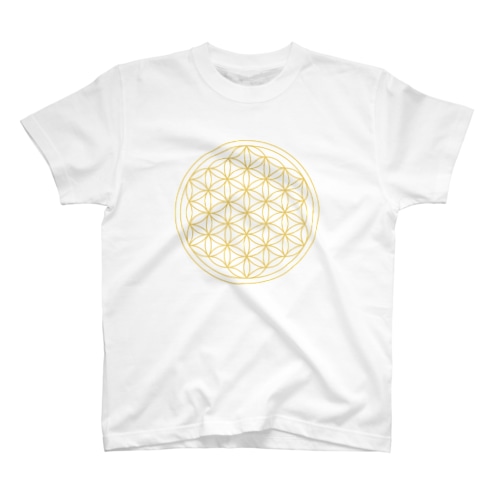 フラワーオブライフ（gold） Regular Fit T-Shirt