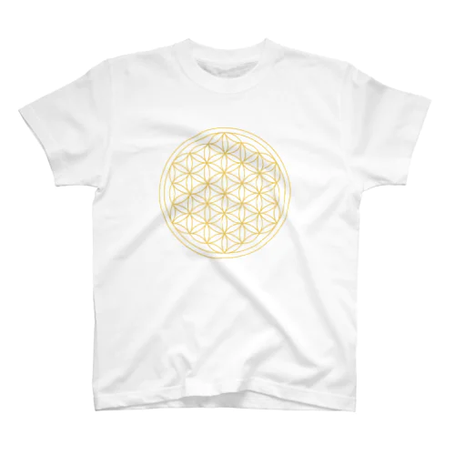 フラワーオブライフ（gold） 티셔츠