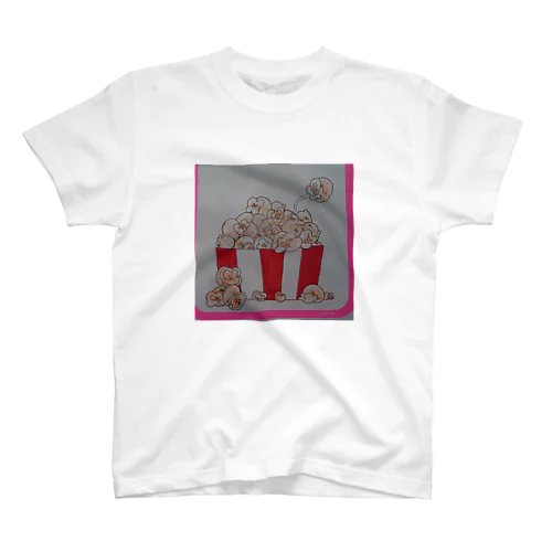 ポップコーン缶バッヂ スタンダードTシャツ