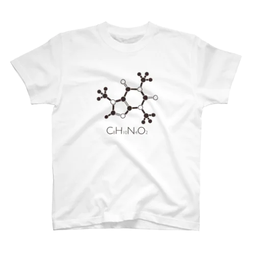 カフェインの化学構造式 スタンダードTシャツ