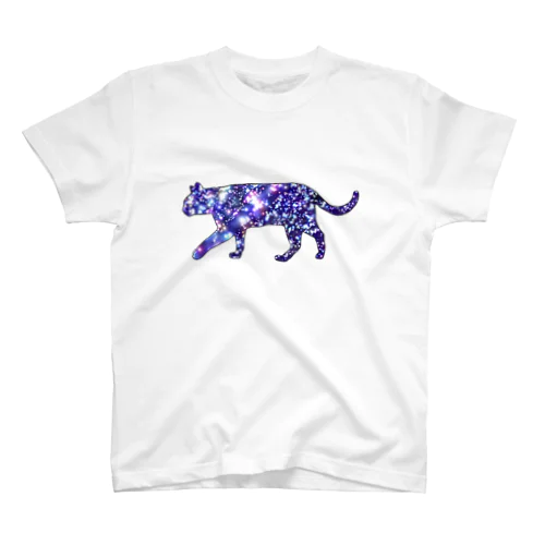 猫シルエット（ギャラクシー柄①） Regular Fit T-Shirt