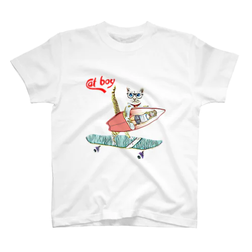  CAT BOY メガネ スタンダードTシャツ