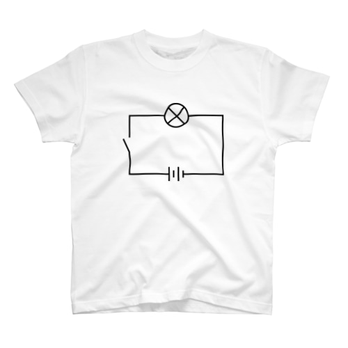 直列つなぎ（黒） Regular Fit T-Shirt