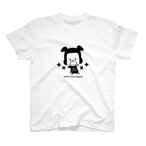 忍者犬たろうくん_シュリケンBK Regular Fit T-Shirt