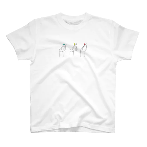 信号指ハート Regular Fit T-Shirt