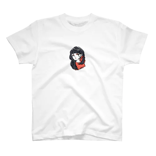 ワンポイントデザイン服　女の子1 スタンダードTシャツ