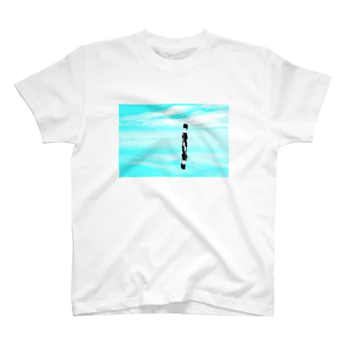 塩湖に立つ猫 Regular Fit T-Shirt