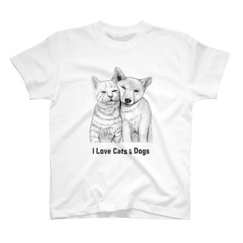 I Love Cats&Dogs Regular Fit T-Shirt