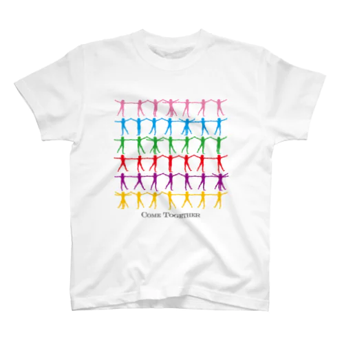  "come together" ダ・ヴィンチ shaking hands and feet Regular Fit T-Shirt