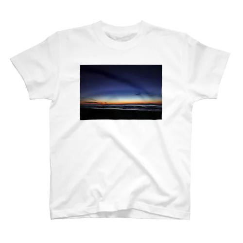 千里浜海岸の夕焼け Regular Fit T-Shirt