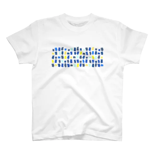 しろくまばかり　青 Regular Fit T-Shirt