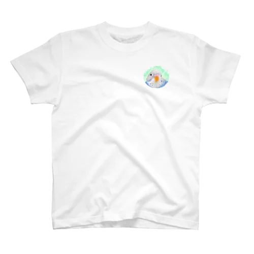 セキセイインコ　オパーリン【まめるりはことり】 スタンダードTシャツ