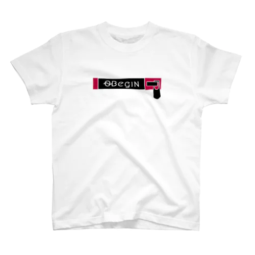 [0~Begin]ファスナー柄ロゴプリント Regular Fit T-Shirt