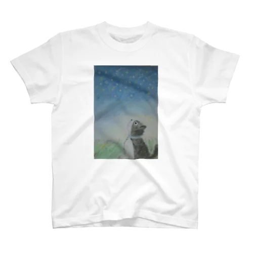 星空と猫 Regular Fit T-Shirt