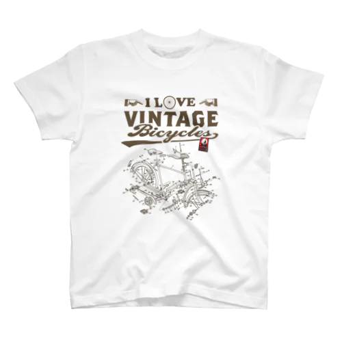 I LOVE VINTAGE BICYCLE-RODBRAKE スタンダードTシャツ