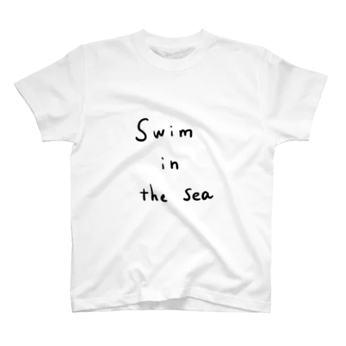 ゆる文字　Swim in the sea　#018 スタンダードTシャツ