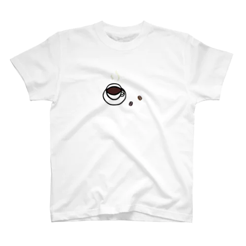陶土コーヒー豆とコーヒーイラスト Regular Fit T-Shirt
