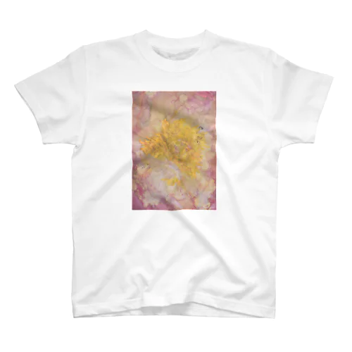 Decomposition of photo by soil(Pink Flower) Regular Fit T-Shirt