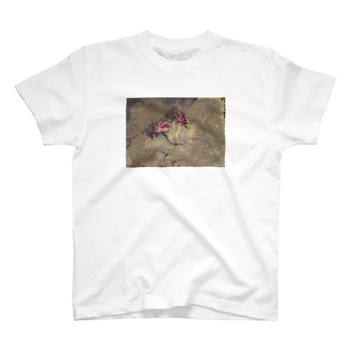 Decomposition of photo by soil (Red Flower) Regular Fit T-Shirt