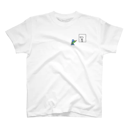 絵を描くトカゲチック スタンダードTシャツ