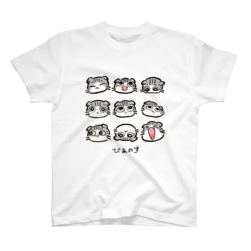 ぴあちんTシャツ黒文字 スタンダードTシャツ