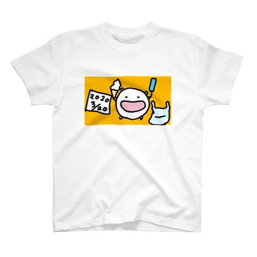 心置きなくアイスを食うと決心したねこです スタンダードTシャツ