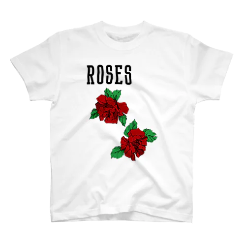 Peonies&Roses 牡丹と薔薇 Regular Fit T-Shirt