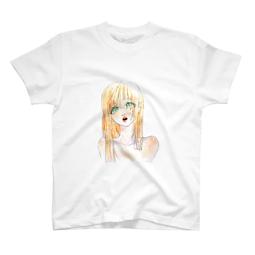 水彩の女の子 スタンダードTシャツ