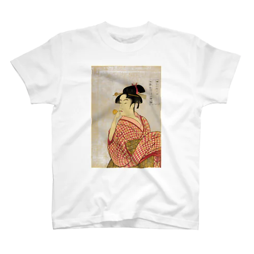 Young lady blowing on a poppin スタンダードTシャツ