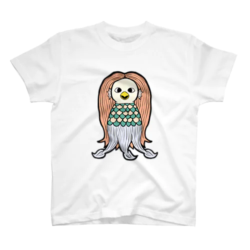 疫病退散 妖怪アマビエの画 正面 カラー Regular Fit T-Shirt